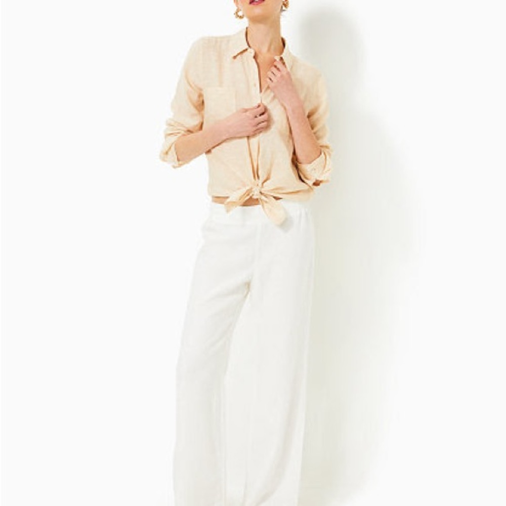 Lily Pulitzer 31" Deri Linen Palazzo Pant
